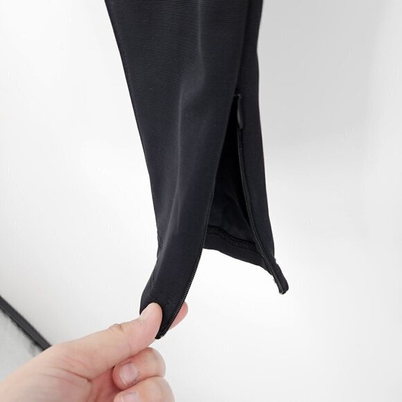 ALALA Black Mesh Zip Ankle Tights Women's S Activewear Athleisure Lounge Wear - Picture 4 of 12